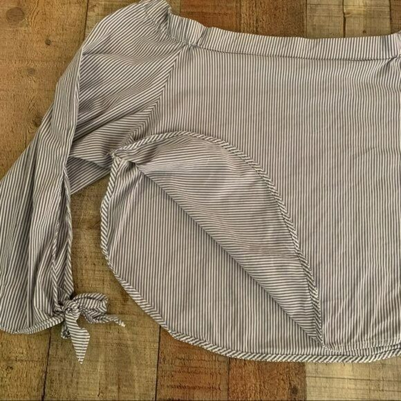 Urban outfitters Kimchi blue striped off the shoulder crop top - S - Picture 5 of 7